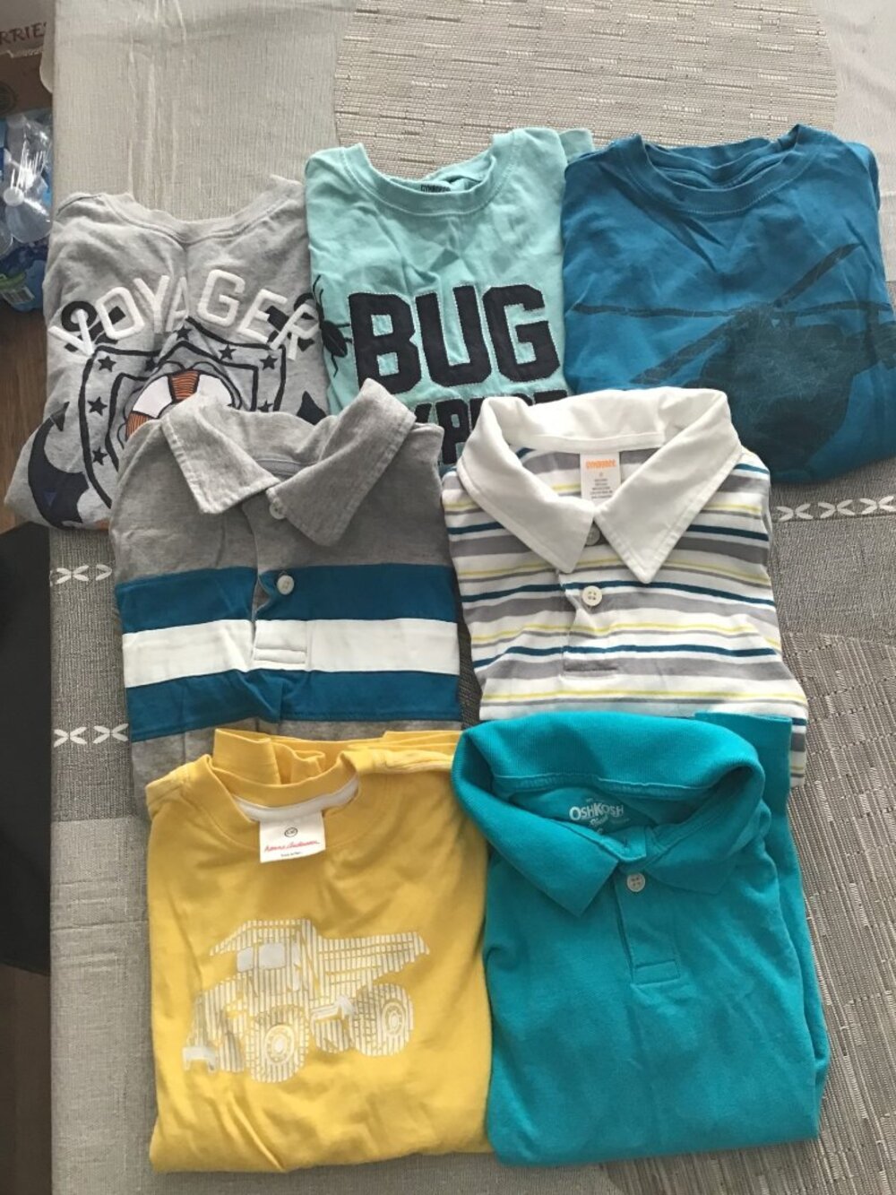 Lot of 7 Size 8 Boy's Short Sleeve Shirts--Polos and Tees